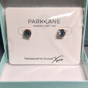 Park Lane Dark Blue / Teal Stud Earrings